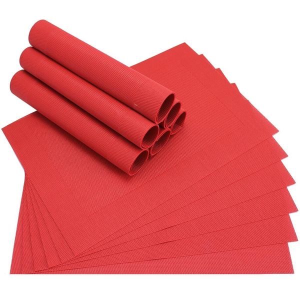 Tovaglietta Borda Rossa Tovaglietta Come Decorazione Per La Tavola-image