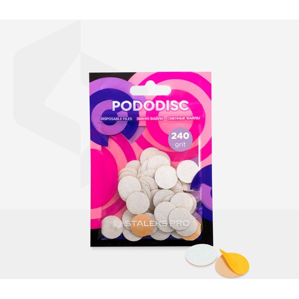 Staleks Pro M Pad Di Ricarica Pododisc Bianchi Per Pedicure 50 Pezzi PDF-20 PDF-20-240W-image