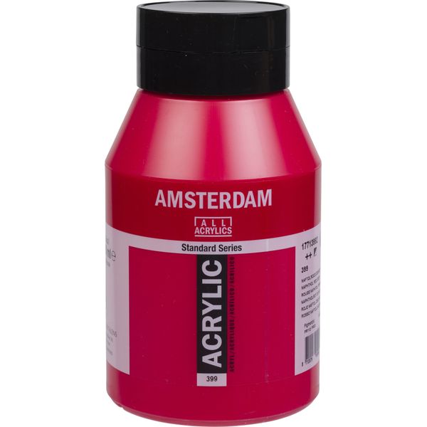 Bottiglia Di Vernice Acrilica Amsterdam Serie Standard 1000 Ml Rosso Naftolo Scuro 399-image