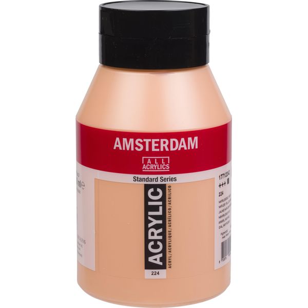Bottiglia Di Vernice Acrilica Amsterdam Serie Standard 1000 Ml Napoli Giallo Rosso 224-image