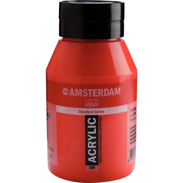 Bottiglia Di Vernice Acrilica Amsterdam Serie Standard 1000 Ml Rosso Naftolo Medio 396-image