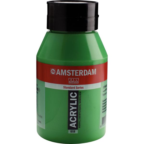 Amsterdam Serie Standard Flacone Di Vernice Acrilica 1000 Ml Permanente Verde Chiaro 618-image
