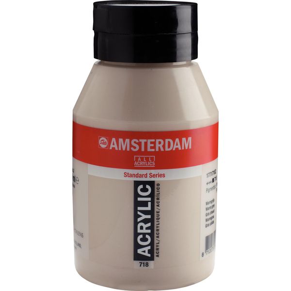 Amsterdam Serie Standard Flacone Di Vernice Acrilica 1000 Ml Grigio Caldo 718-image