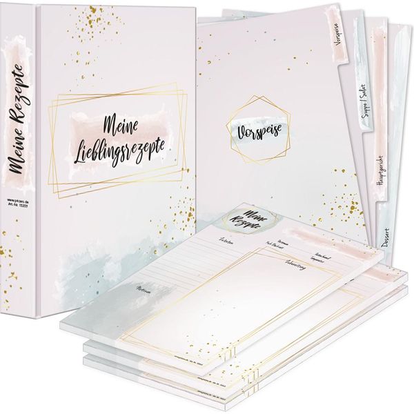 Set Completo Di Cartellette Pricaro "Golden Dots"", A4, 8 Pezzi"-image