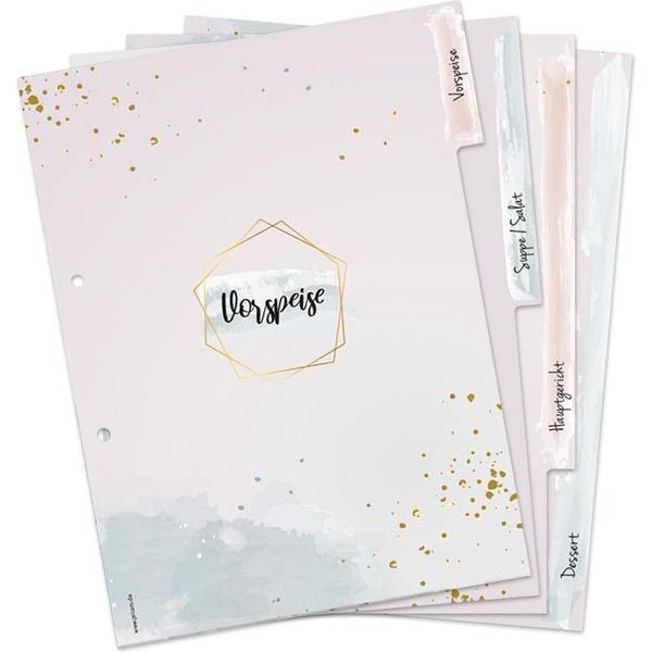 Pricaro Organizzatore Di Cartelle "Golden Dots"", A4, 4 Sezioni"-image