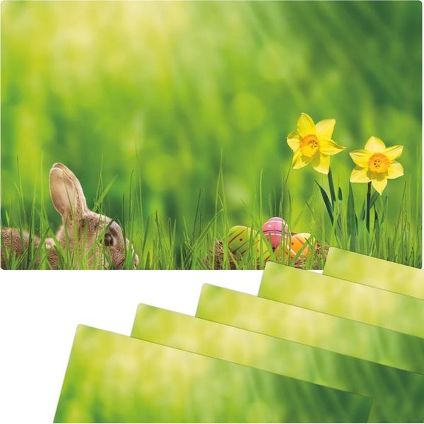 Set Di 6 Tovagliette Lavabili Con Fiori Di Pasqua Narcisi-image