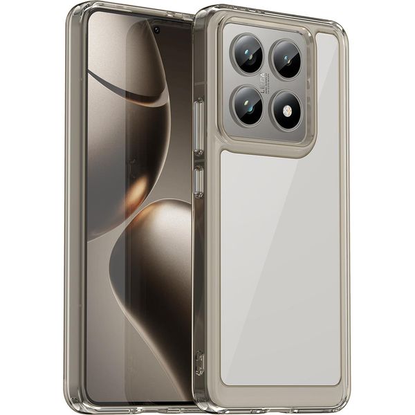 Custodia Per Xiaomi 14T / 14T Pro Trasparente, Antiurto Tpu Silicone Custodia Protettiva Grigio Titanio-image