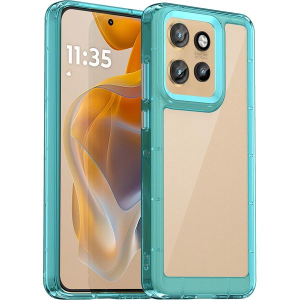 Custodia Per Motorola Edge 50 Neo Trasparente, Antiurto Tpu Silicone Custodia Protettiva Blu Cielo-image