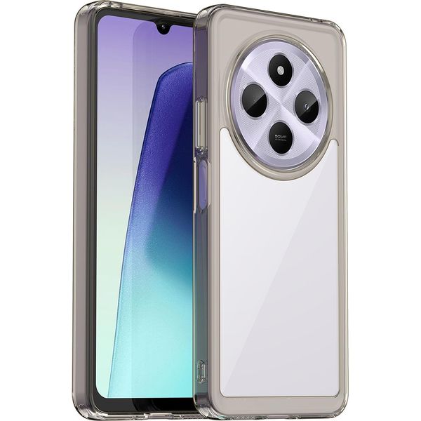 Custodia Per Xiaomi Redmi 14C Trasparente, Antiurto Tpu Silicone Custodia Protettiva Grigio Titanio-image