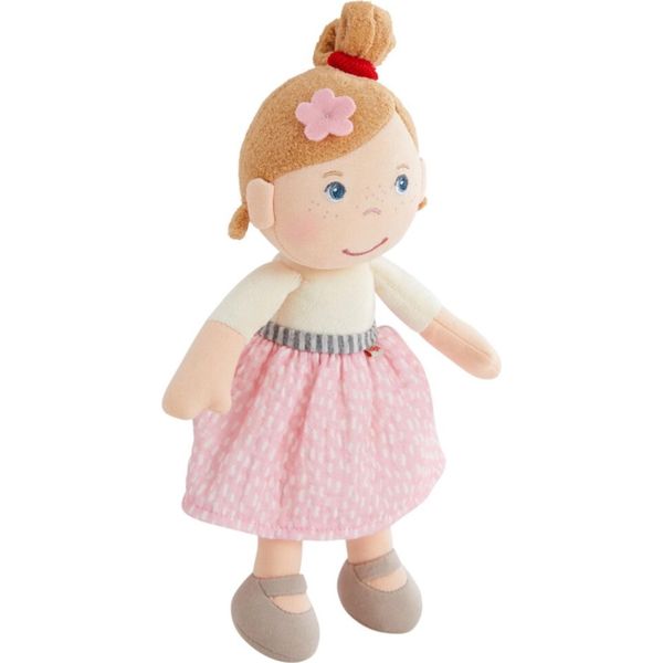 Haba Bambola Di Stoffa Unisex Lara - Rosa E Bianca - Altezza 30 Cm-image