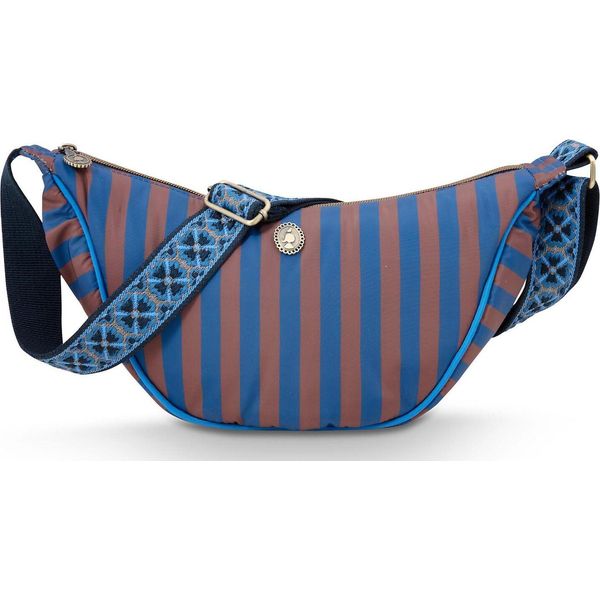 Pip Studio Borsa A Tracolla Freya Half Moon Cross Body Bag Stripe Blue Multicolore-image