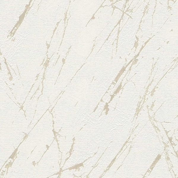 Profhome 393363-GU Stein Vliestapete Marmoroptik Weiß Creme Perl-Gold 5,33 M2-image