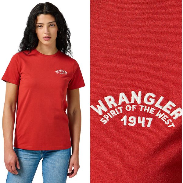 Wrangler Damen, Maglietta Graphic Tee, S, Rot, Sport, Tshirt, Camicia-image