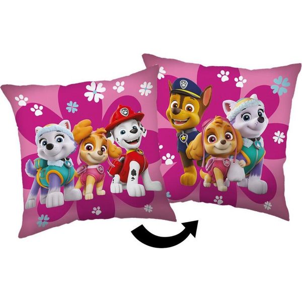 Fodera Per Cuscino Paw Patrol Flowers 40X40 Cm - Fodera Per Cuscino Decorativa-image