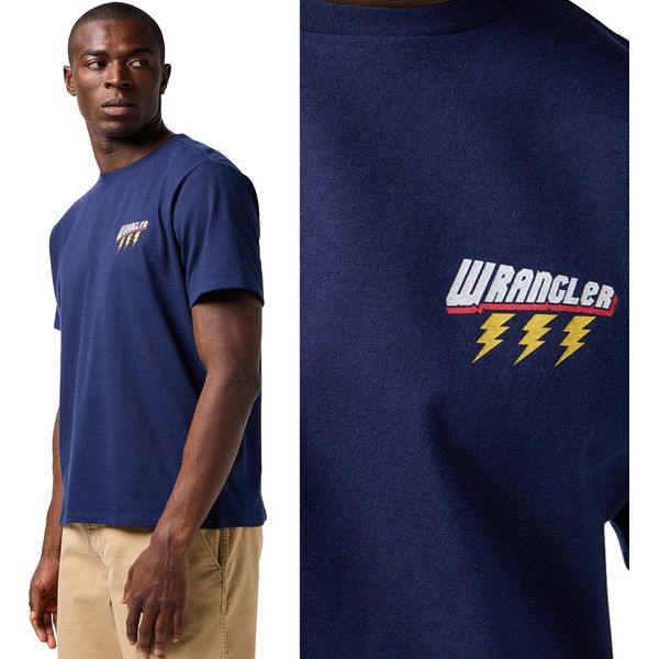 Wrangler Herren, Maglietta Small Graphic Tee, Xl, Blau, Sport, Tshirt, Camicia-image