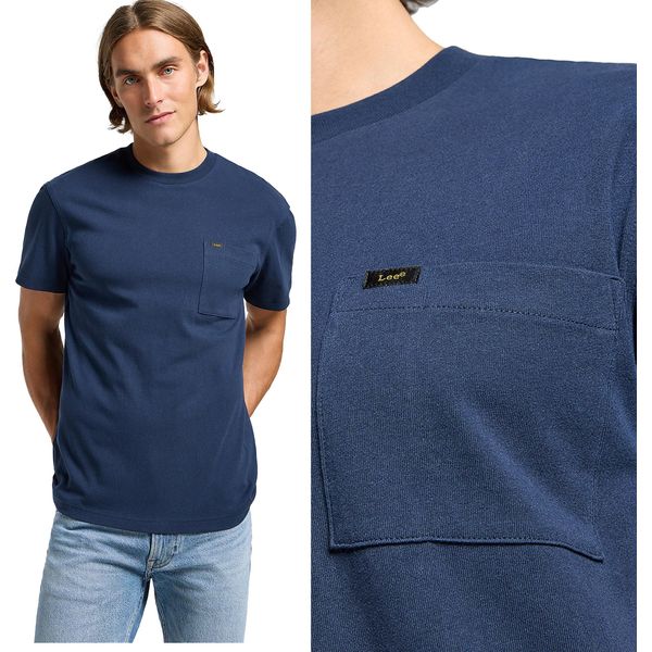 Lee Herren, Maglietta Relaxed Pocket Tee, S, Blau, Sport, Tshirt, Camicia-image