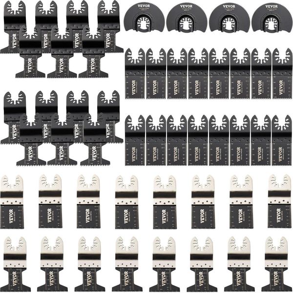 50X Lama Per Sega Oscillante Set Di Accessori Hcs+Lama Per Sega A Segmenti In Acciaio Inossidabile 1-3/4 Pollici 1-3/8 Pollici 3-1/2 Pollici Set Di Accessori Per Utensili Multifunzionali Per Le Marche Di Utensili Preferite-image