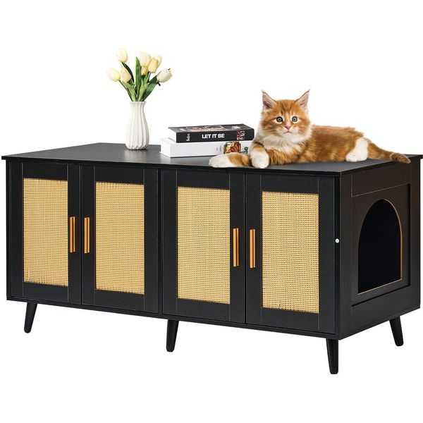 Lettiera Per Gatti Armadio Per Lettiere Casa Per Gatti Armadio Per Gatti 1,19X0,5X0,55M-image