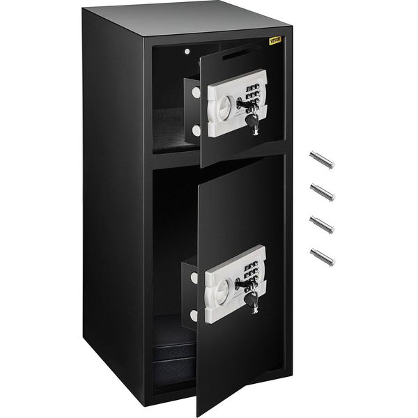 Cassaforte A Chiave Con Serratura Elettronica Cassaforte 4MM Con Serratura A Combinazione 74 L, Cassaforte In Ferro Resistente, Cassaforte Per Mobili Con Serratura Elettronica Con Struttura In Acciaio Per Impieghi Gravosi-image