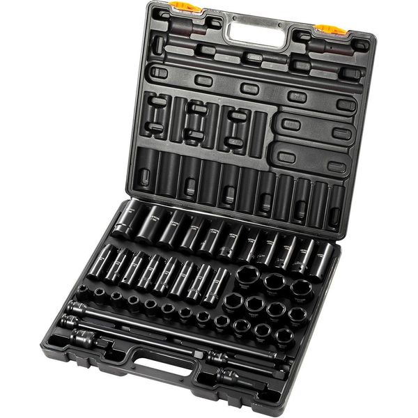Set Di Chiavi A Bussola Da 1/2 Pollice, Set Di Chiavi A Bussola Da 43 Pezzi, Assortimento Di Chiavi A Bussola Standard, Set Di Chiavi A Bussola Da 1/2 Pollice, Set Di Chiavi A Bussola A 6 Punti, Sistema Metrico 9-30 Mm-image