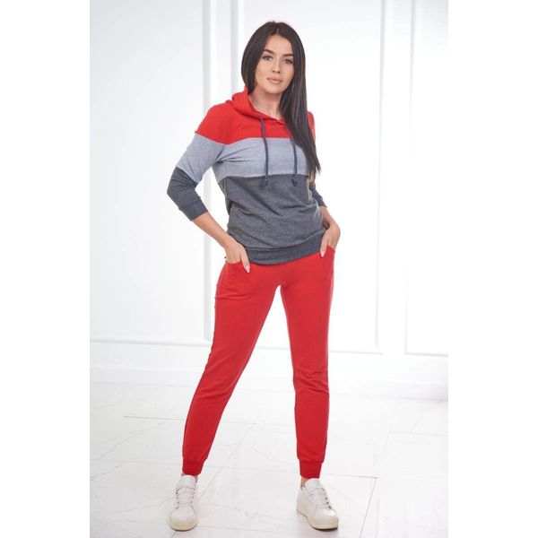 Kesi Set Donna Bronzoo Rosso-Grigio Taglia Unica-image