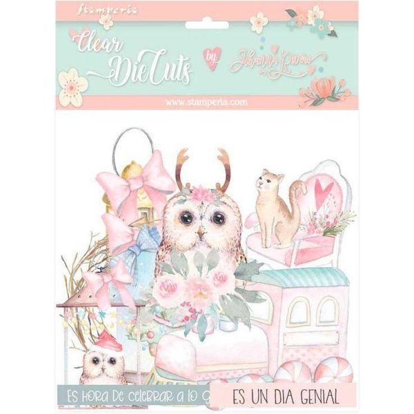 Stamperia Clear Die Cuts Stampi Su Lamina Abbellimenti Scrapbooking - Rosa Di Natale-image