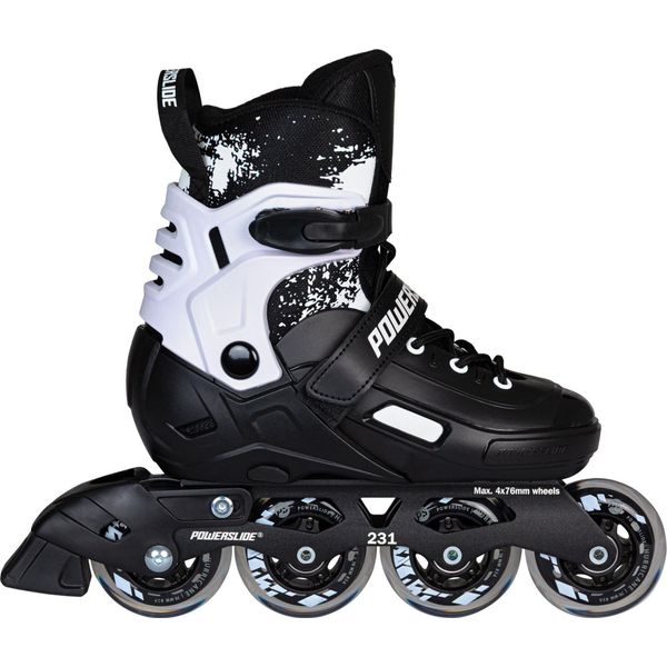 Pattini In Linea Per Bambini Powerslide Khaan Magic Black - Regolabili, Scarpone Rigido, Telaio In Alluminio, Ruote In Pu, Cuscinetti Abec 9-image