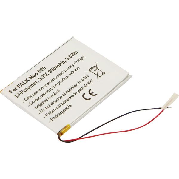 Avizar, Batteria Gps Falk Neo 520 3,7 V 950 Mah Li-Polymer, Bianco-image