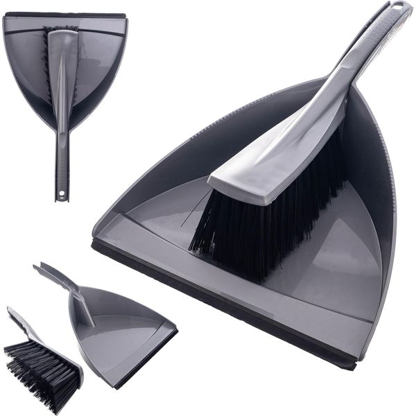 Kadax Scopa Con Paletta 33Cm Grigio-image