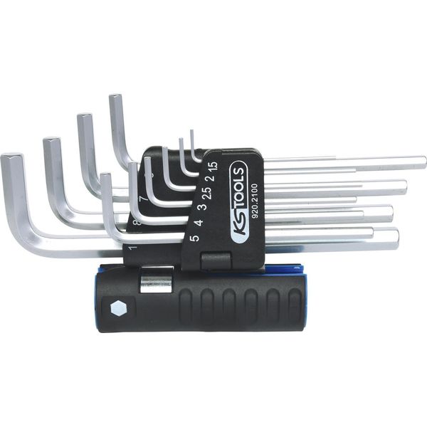 Ks Tools Set Di Chiavi Esagonali, Lunghe, 10 Pezzi 3In1, 920.2100-image