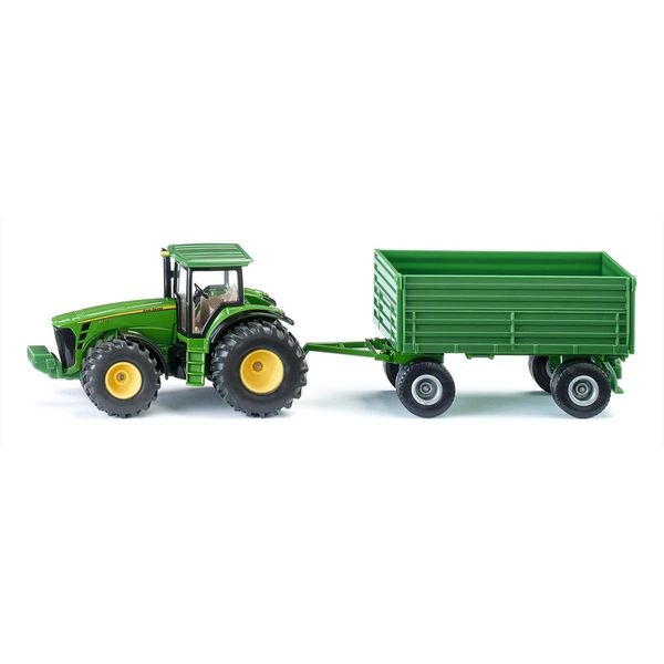 Siku, Trattore Con Rimorchio 1953, Farmer, 25,5X5,8X6,9 Cm, Verde, 2 Pezzi, 1953-image