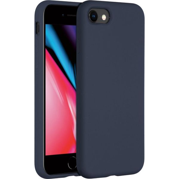 Custodia Per Iphone 7/ Iphone 8/ Iphone Se 2020/ Iphone Se 2022 - Silicone - Custodia Morbida Accezz/Copertina Posteriore - Blu Scuro-image
