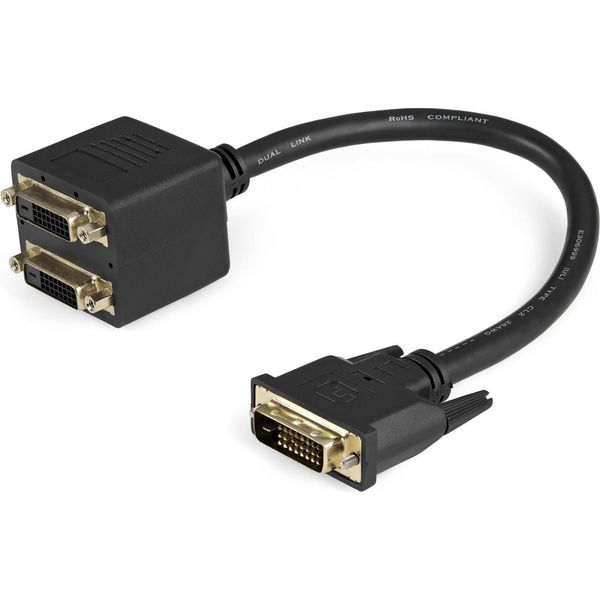 Startech.Com Cavo Splitter Video Digitiale DVI-D A 2 DVI-D Da 30 Cm - M/F-image