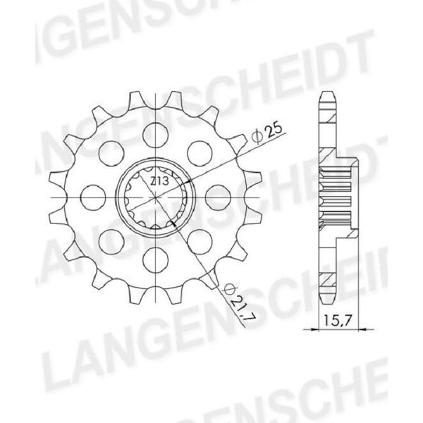 Pignone Supersprox 525 - 14T Cst-1535:14|Dentatura Fine 22.0/25.0-image