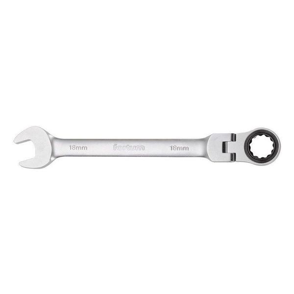 Chiave A Cricchetto Fortum (4720212) Con Snodo, 72 Denti, 12 Mm, L 174 Mm, Crv/S2-image
