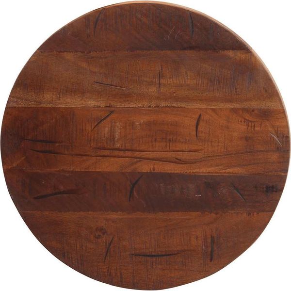 Vidaxl Piano Da Tavolo Ø 40X2,5 Cm Rotondo In Legno Massiccio Antico-image