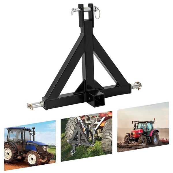 Gancio Di Traino A 3 Punti, Robusta Struttura In Ferro, Stabile Design Triangolare-image