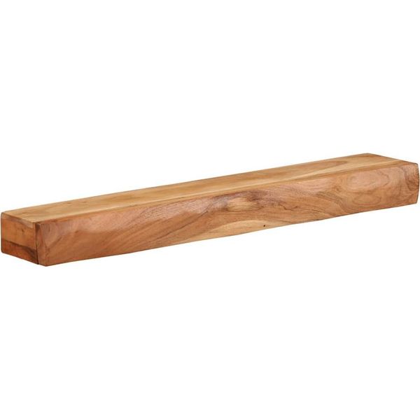 Vidaxl Mensole A Muro 2 Pz. 80X17X8 Cm In Legno Massiccio Di Acacia-image