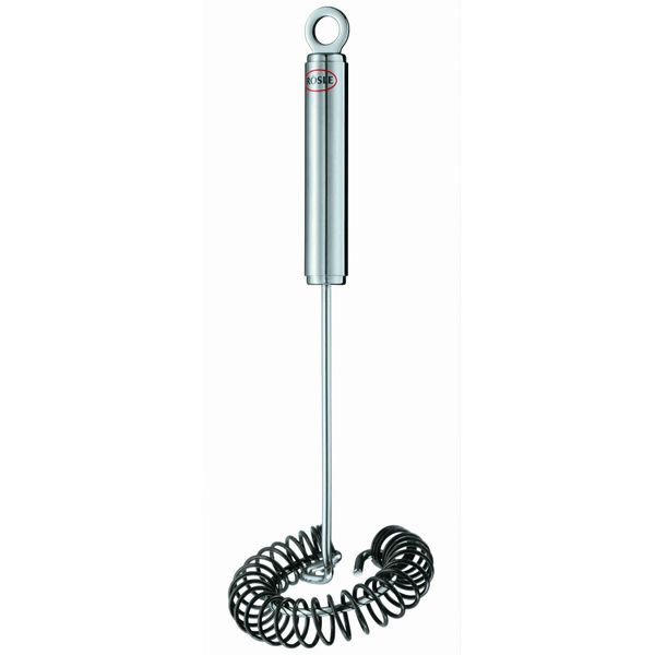 Spiralbesen RÖSle, Silber (Edelstahlfarben), Silikon, Schneebesen, Saucenbesen Mit Silikonspirale, Edelstahl 18/10, SpüLmaschinengeeignet-image