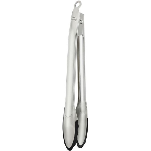 Kochzange RÖSle, Silber (Edelstahlfarben), B:4Cm H:3,5Cm L:26,5Cm, Edelstahl 18/10, Silikon, KüChenzangen, Zange Zum Kochen Und Grillen, Edelstahl 18/10, SpüLmaschinengeeignet-image