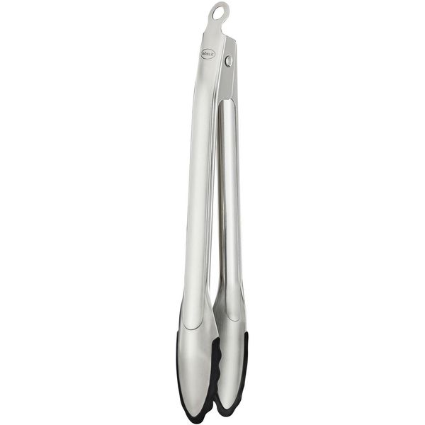 Kochzange RÖSle, Silber (Edelstahlfarben), B:4,4Cm H:3Cm L:32,5Cm, Edelstahl 18/10, Silikon, KüChenzangen, Zange Zum Kochen Und Grillen, Edelstahl 18/10, SpüLmaschinengeeignet-image