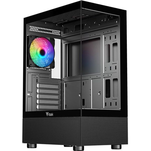 Itek Showbui 33B Case Pc Mid-Tower Atx Vetro Laterale Nero Rgb-image