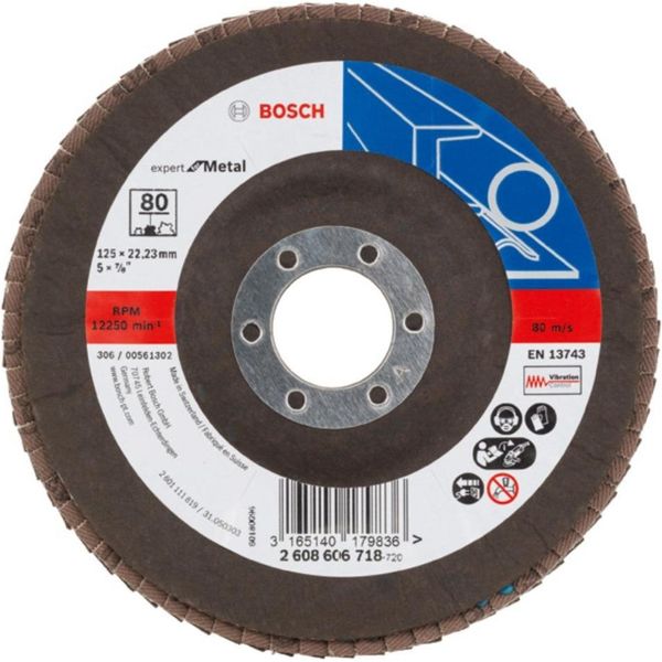 Disco Lamellare X551 Expert For Metal, Angolato, 125 Mm, 80, Tessuto Di Vetro-image