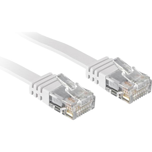 Lindy 47501 Cat6 Flachband-Patchkabel, Weiß, 1.00M Ohne Schirmung-image