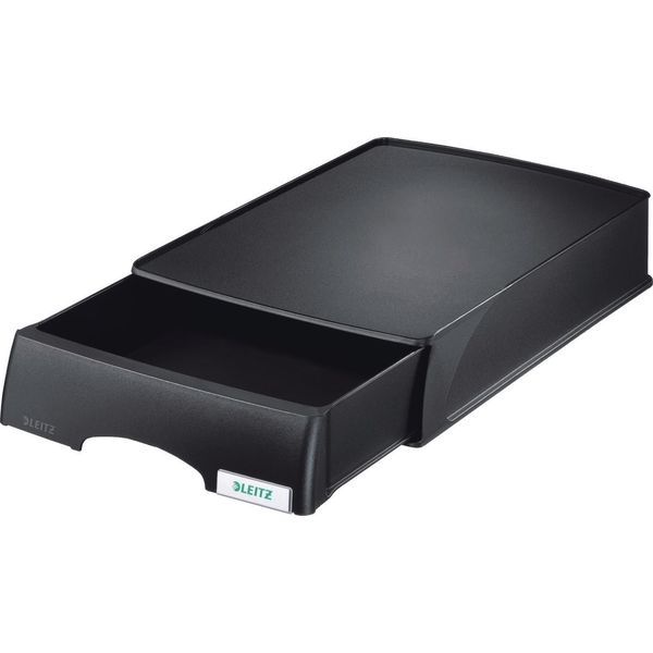 4X Leitz 5210-00-95 Plus Con Cassetto A4 Landscape Polistirolo Nero-image