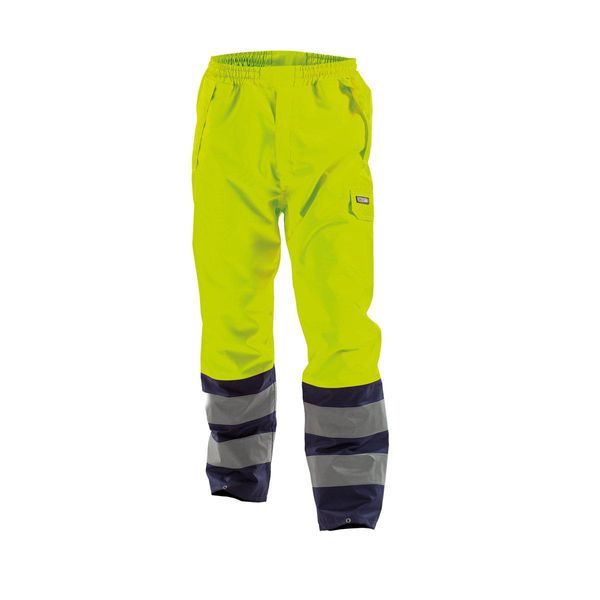 Dassy® Sola Pantaloni Antipioggia Alta Visibilità Neon Yellow/Dark Blue Taglia M Lunghezza: Standard-image