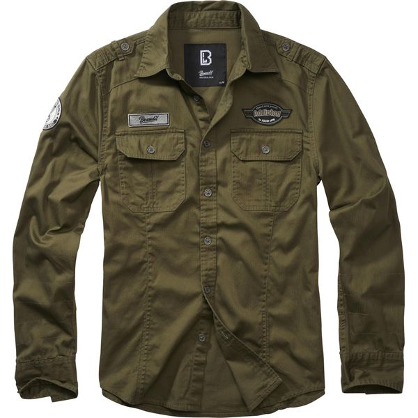Brandit - Louis Camicia Vintage Oliva - M-image