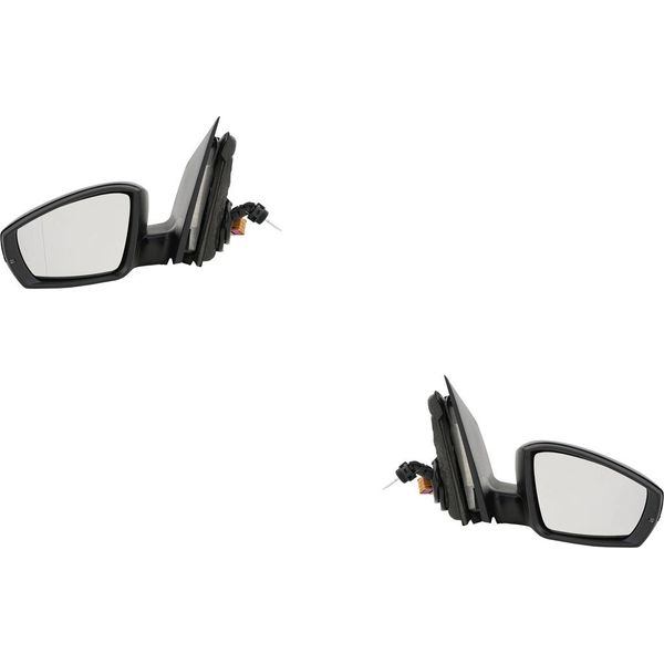 Johns, Specchio Retrovisore Esterno Per Vw Polo 09 6R 06/09- Set Destra E Sinistra Nero 6R1857507C9B9 6R1857508C9B9-image