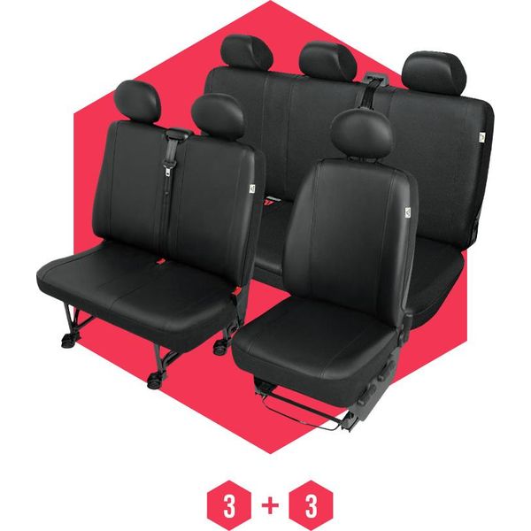 Coprisedili Universali Per Mercedes Vito I (96-03) Neri A 6 Posti-image