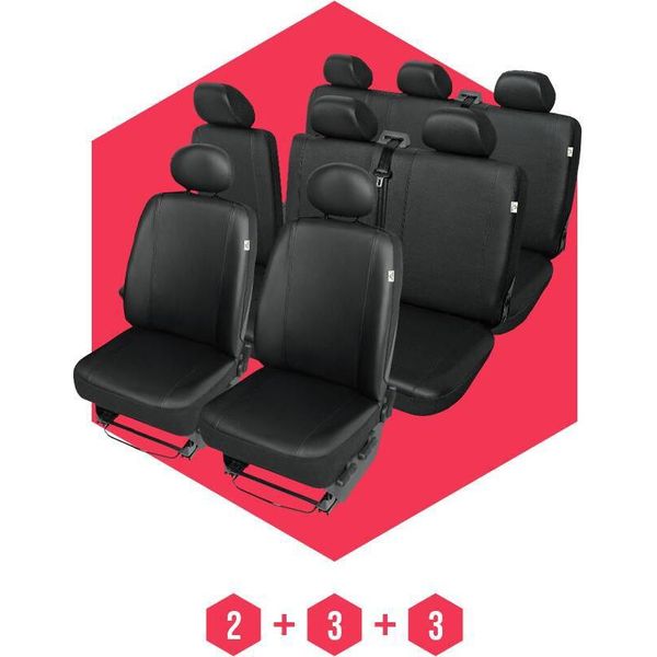 Coprisedili Auto Coprisedili Universali Per Mercedes Vito I (96-03) Nero 8 Sedili-image